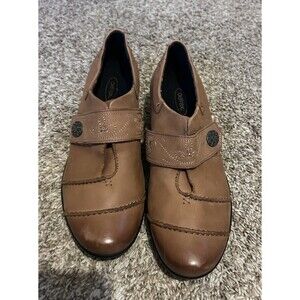 Aetrex Corinne Monk Strap Womens Comfort Loafers Leather Brown Size 8M